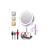 Auxmir large makeup mirror dual-sided with 1x and 30x for everyday and detailed tasks.