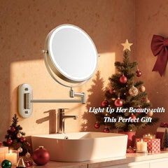 Auxmir rechargeable Type-C battery powered mirror for cord free use
