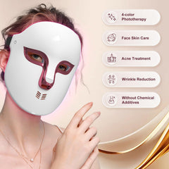 Auxoliev LED Face Mask remote control for easy session adjustments.