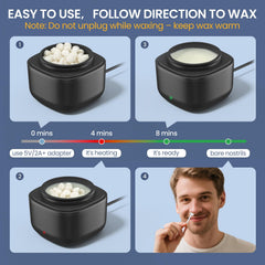 AUZEAL Nose Wax Kit wax beans display with 100g supply ready for use.