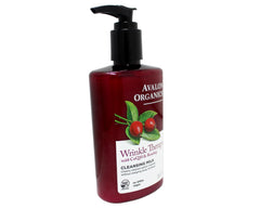 Avalon Organics CoQ10 cleansing milk ingredients label highlighting organic botanicals.