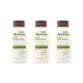 Aveeno Daily Moisturizing Body Wash 3-pack bottles shown together for easy, ongoing hydration.