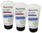 Aveeno Intense Relief Hand Cream pack of 3 tubes for everyday moisture.