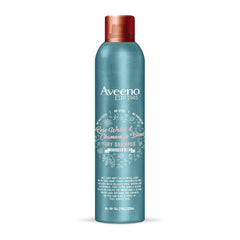 Aveeno Rose Water & Chamomile Dry Shampoo bottle for gentle scalp refreshment and color-safe care