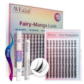 AVELASH Fairy Manga Lash Clusters Kit packaging highlights premium DIY lashes for easy home application