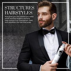 Avenue Man Argan Oil Mousse frizz-control for smooth, lasting hold in humidity.