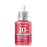 AVJONE Niacinamide Serum bottle with pump promotes even skin tone and radiant clarity.