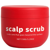 Avocado Oil Scalp Scrub bottle closeup highlighting creamy formula for soothing exfoliation
