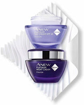 AVON Anew Platinum day cream bottle hydrates and smooths skin