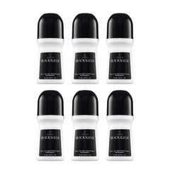 AVON Black Suede roll-on deodorant bottle provides long-lasting freshness.