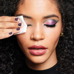 AVON fmg eye makeup remover lotion closeup highlights soothing texture for delicate eye cleansing.