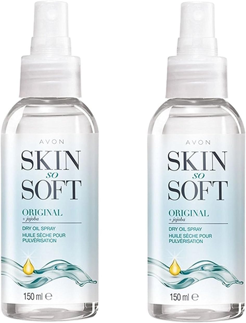 AVON Skin So Soft Original Dry Oil Spray 2-pack bottle for lasting moisture