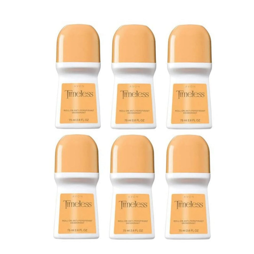 Avon Timeless roll-on bottle offers long-lasting freshness and easy application.