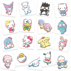 AVONO Kitty tattoos collection 01 on a sheet, ready for quick party favors and kawaii flair.