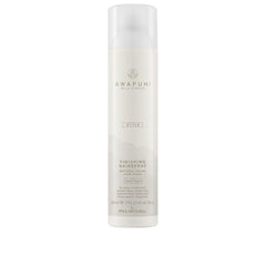 Awapuhi Wild Ginger finishing spray bottle demonstrating firm hold and natural shine.