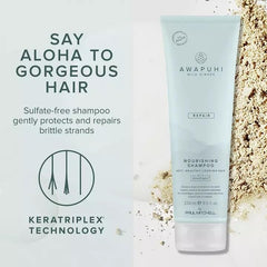 Awapuhi Wild Ginger Nourishing Shampoo pour shot highlights easy dispensing and consistent flow.