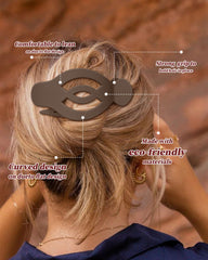 AWAYTR flat hair clip 5in thick hair demo showing hold without slipping