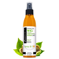 Awesome leave-in spray bottle on human hair wig for detangling and moisture