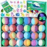AWKUWA bath bombs 24-pack deliver colorful fizz and kid-friendly skin care.