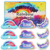 AWKUWA Rainbow Bath Bombs packaging shows gift-ready presentation for kids