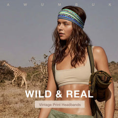 Awumbuk knotted headband design adds style while keeping hair neatly in place.