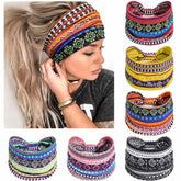 Awumbuk wide headband pack6 retro style offers comfortable stretch for all-day wear.