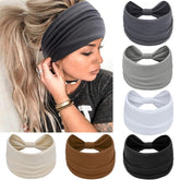 Awumbuk wide headbands classic pack six for comfortable workouts and daily wear