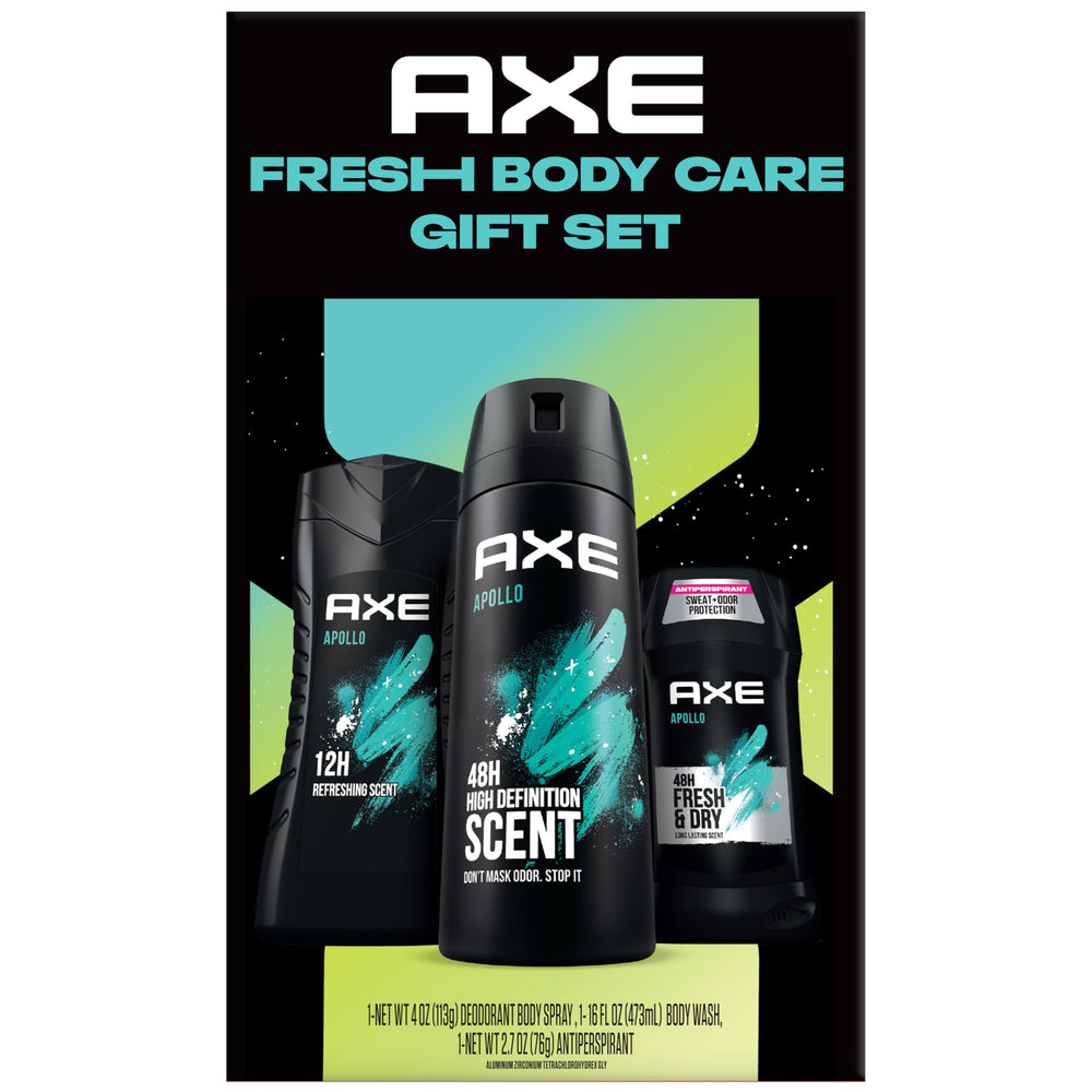 AXE Apollo body wash bottle 18oz delivers long-lasting freshness.