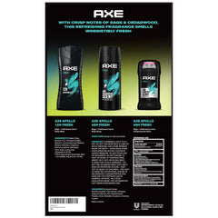 AXE Apollo gift box display invites gifting and daily grooming.