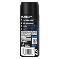 AXE Blue Lavender spray mist in hand for instant refresh.