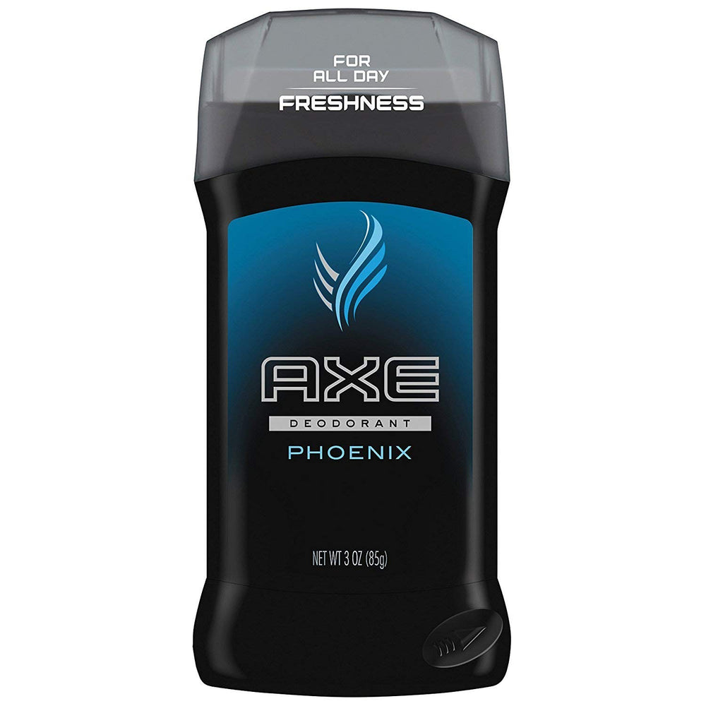 AXE Deodorant Stick Phoenix pack-of-4 offers all-day odor protection with fruity-herbal scent.