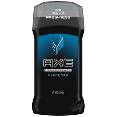 AXE Deodorant Stick Phoenix pack-of-4 offers all-day odor protection with fruity-herbal scent.