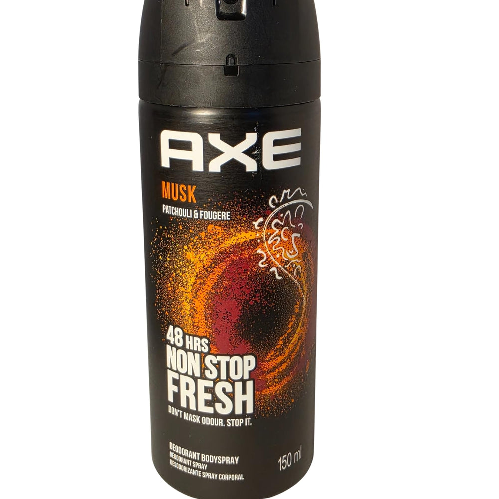 AXE Musk deodorant body spray bottle for daily freshness in a 3-pack