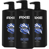 AXE Phoenix body wash pump bottle showing refreshing cleanse and long-lasting fragrance