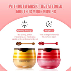 Axnzp honey-strawberry extract visual emphasizes nourishing lip care with a fruity aroma