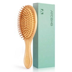 AYCBNB bamboo hair brush eco-friendly paddle for smooth detangling.