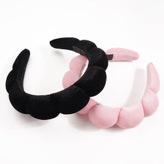 Ayesha bubble sponge soft hairband demonstrating gentle cushioning for ears.