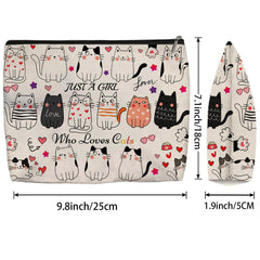 Aypvora cat makeup bag back pattern showing symmetrical design