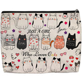 Aypvora cat makeup bag front pattern with vibrant print for daily cheer