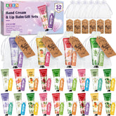 AZEN 32-set hand cream and lip balm with organza bags for wedding guest gifts.