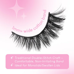 Azenlo 3D fluffy lashes deliver balanced staggered length for subtle flare.