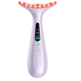 AZMAVO facial neck massager arc-head closeup aiding skin lift and contouring.