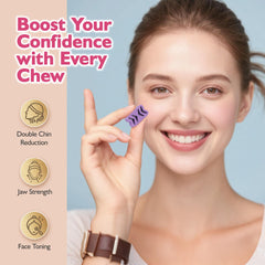 Azrra jaw exerciser in portable two-piece set ideal for on-the-go workouts.
