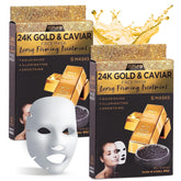 Azure Cosmetics 24K Gold Caviar mask packaging highlights premium luxury skincare for home use