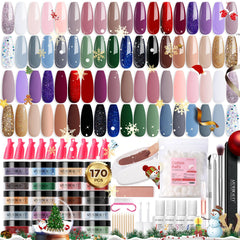 AZUREBEAUTY 170Pcs Dip Powder Kit packaging for easy at-home manicure setup