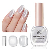 AZUREBEAUTY Cat Eye Moonlight polish with magnetic glow for elegant nails.