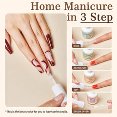 AZUREBEAUTY dip activator bottle speeds up curing for durable results.