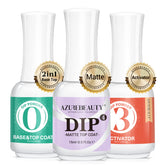 AZUREBEAUTY dip liquid set base top coat highlights quick-dry protection for nails
