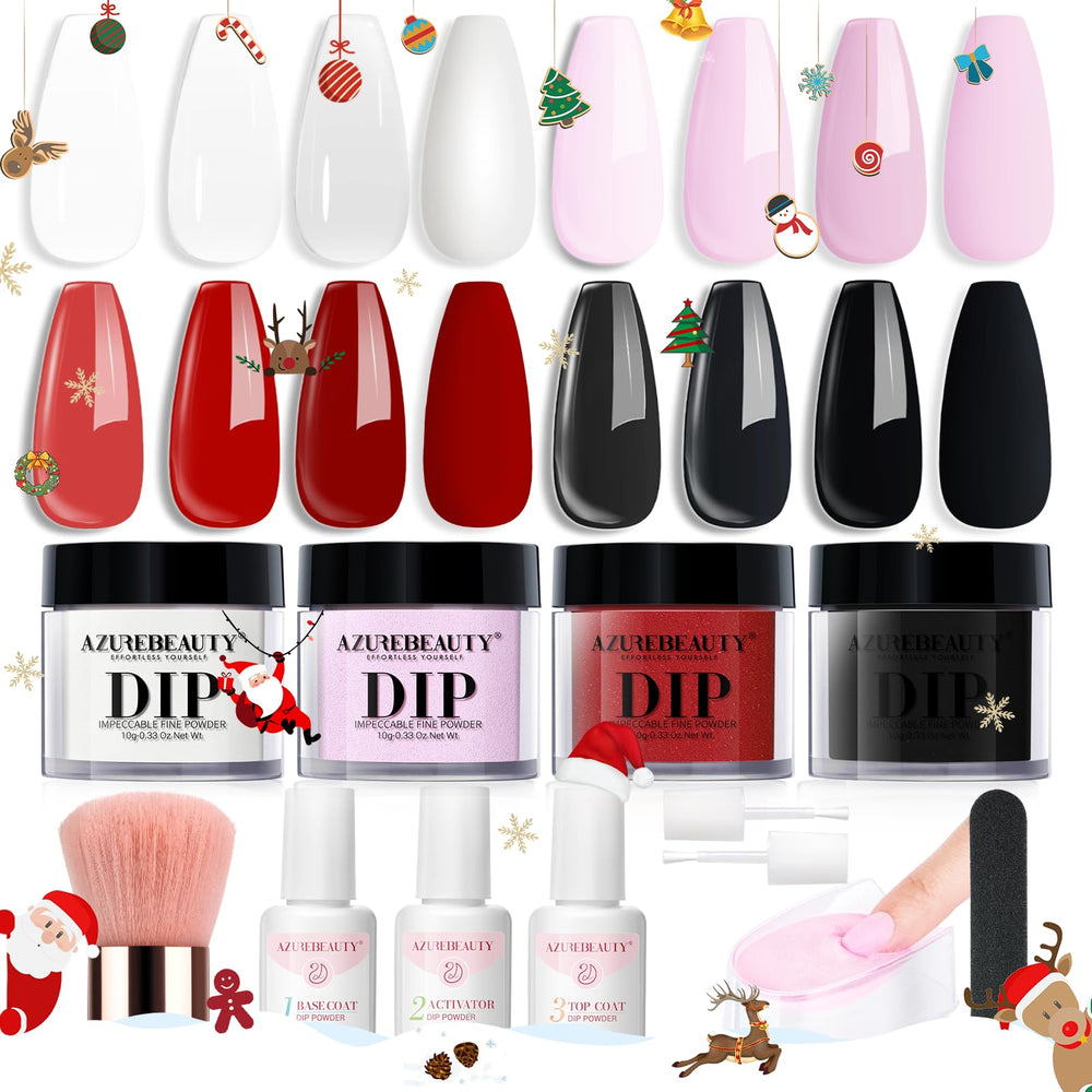 AzureBeauty Dip Nails Starter Kit Box shows all-in-one manicure essentials for home use