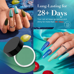 AZUREBEAUTY 6-color dip powder box showcasing premium packaging